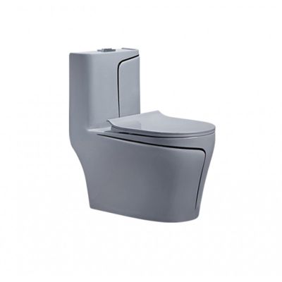 Унитаз-компакт Redo BOSTON GRAY B Rimless моноблок (RD-2057GRBL) горизонтальный выпуск, двухрежимная арматура, нижний  подвод, сиденье