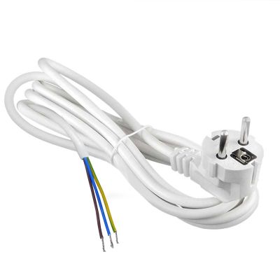 Шнур с вилкой DOMTOK (2784) 3м З/К белый 16А 2200Вт ПВС 3*1,5 