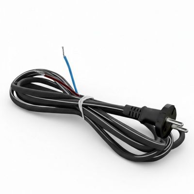 Шнур с вилкой DOMTOK (2774) 2м черный 10А 2200Вт ПВС 2*1 