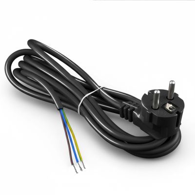 Шнур с вилкой DOMTOK (2781) 3м З/К черный 10А 2200Вт ПВС 3*1 