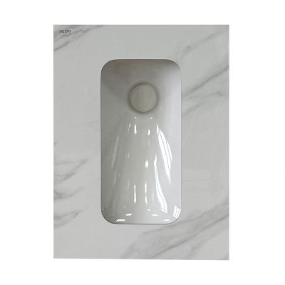 Чаша генуя с встроенным керамическим коленом (RD-SP50WM), белый мрамор 600*450*240 мм (REDO)