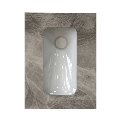 Чаша генуя с встроенным керамическим коленом (RD-SP70IG), серый мрамор 600*450*240 мм (REDO)