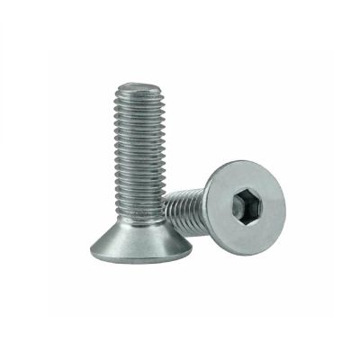 Винт М8x60 мм с потайной головой и внутренним шестигранником, цинк, кл. пр. 10,9, DIN 7991