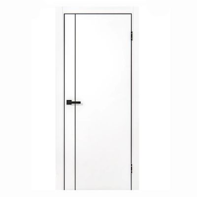 Дверное полотно "ЛАЙН МОЛДИНГ 5" ДГ 900 мм, ПВХ-пленка/белый эмалит, "ВДК", г. Владимир, (с защелкой)