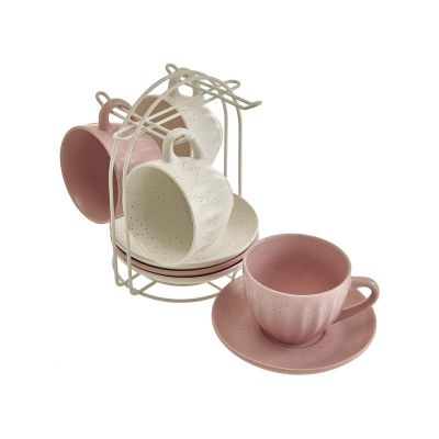 Чайный набор 8 предметов (240 мл) Ф11-061К/8 "Bloom" на металлической подставке