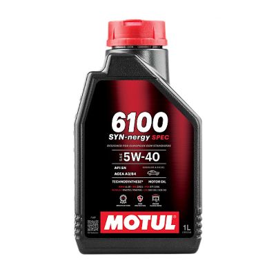 Масло моторное MOTUL 6100  SYN-NERGY Technosynthese, А3/В4, SAE 5W40, 1 л, API SN, синтетическое, ---