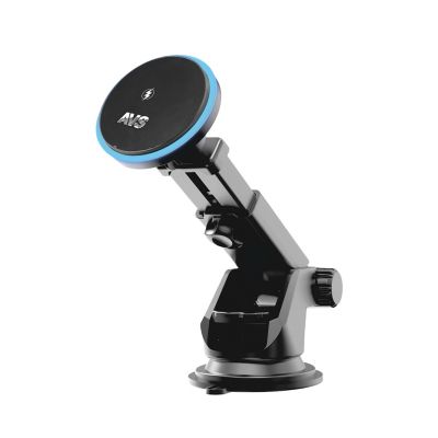 Держатель для смартфонов с беспроводной зарядкой MagSafe, 360°,  магнитный, на приборную панель, подсветка (AH-01-WC) ("AVS") A95191S