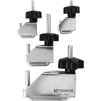 Набор металлических зажимов для шлангов в наборе, 10-45 мм., 4 предмета (оригинал "Thorvik") HCS4