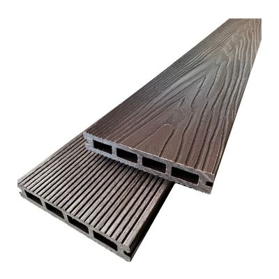 Террасная доска МПК 140*25*4000 мм, тиснение секвойя/вельвет, цвет Шоколад, Мастодек