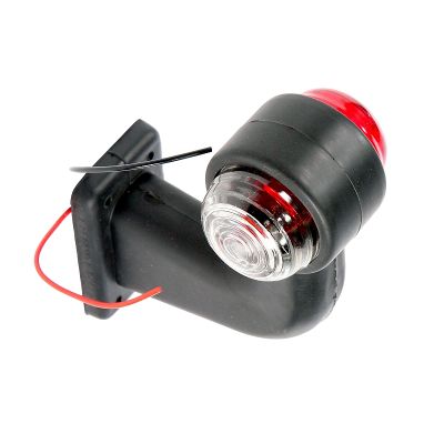 ГФ 3.8 УКАЗАТЕЛЬ ГАБАРИТА (красный/бесцветный, светодиодный, полукруглый рассеиватель) 12/24 В.