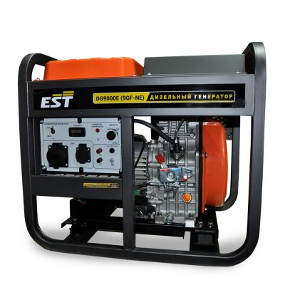 Генератор дизельный EST DG 9000E, 9,5 кВт, 230 В, электрический пуск, дизель, 15 л