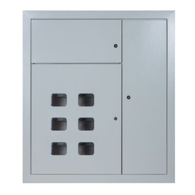 Корпус щита этажного 6кв. модификация 3 Народный (1010*950*160) , ниша 920*860*140 TDM ( SQ0905-1340)