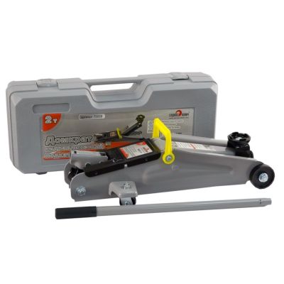 Домкрат подкатной (2,0 тн., 135-380 мм.) В КЕЙСЕ, гидравлический (75028) ("Сервис КЛЮЧ")