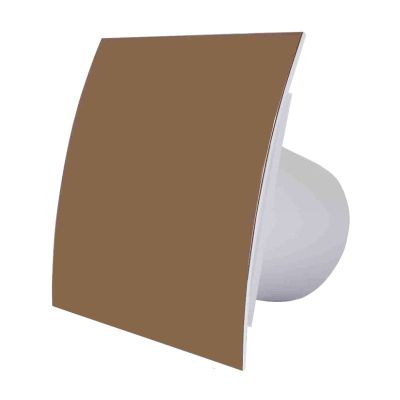 Вентилятор  настенный ЭСКУДО 100 "DECOR", шоколад глянец (12-012 ОК Ш) d100, клапан Выставочный образец, уцененный