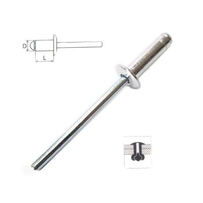 Заклепка вытяжная (нерж.А2/нерж.А2) 3,2*12мм  уп.-500шт.