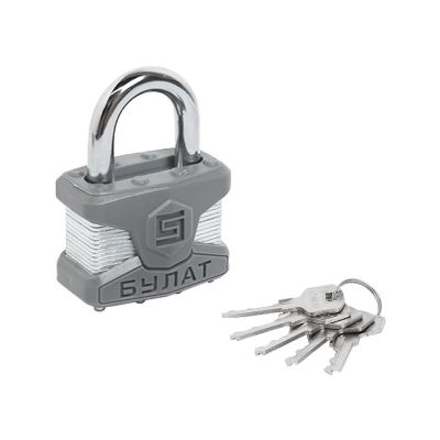 Замок навесной ВС 0150 ПЛ, 56x41x9 мм, Булат