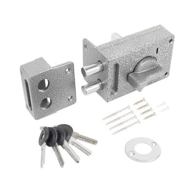 Замок накладной ЗН1-М1  серебро "Аллюр"