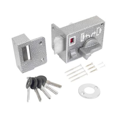 Замок накладной ЗН2-АС  серебро "Аллюр"