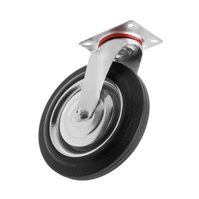 Колесо промышленное поворотное SC250\SC85 (черная резина, диаметр 250 мм.)