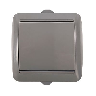 Выключатель "КЛИО" (K2221-Gr) 1КЛ серый УНИВЕРСАЛ 