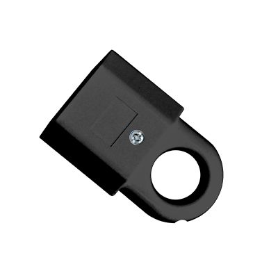 Штепсельное гнездо UNIVersal (А1040) плоское с ушком черное 6А 250В (еврослот) 