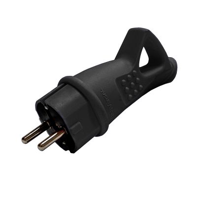 Вилка угловая с ушком UNIVersal (0003) З/К каучук 16А 250В IP44 