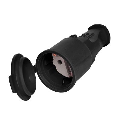 Штепсельный разъем UNIVersal (602228) З/К каучук 16А 250В IP44