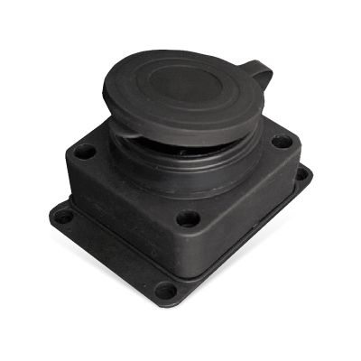 Розетка настенная с заглушкой UNIVersal (602229) З/К каучук 16А 250В IP44 (еврослот)