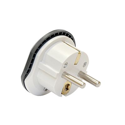 Переходник UNIVersal (2229) универсальный З/К плоский белый 16А 250В 