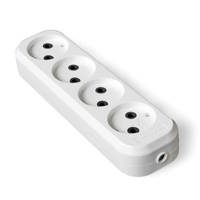 Колодка UNIVersal (Е-204) 4 места белая