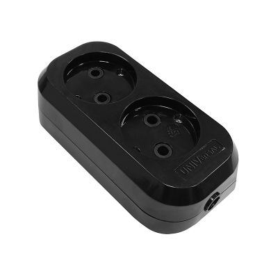 Колодка UNIVersal (1301) 2 места черная