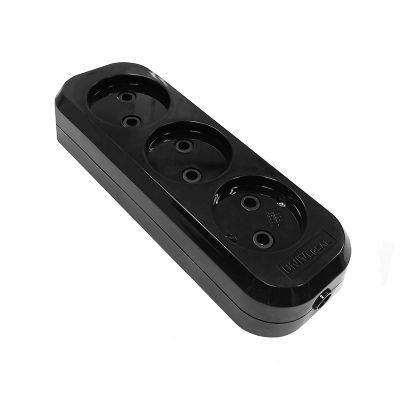 Колодка UNIVersal (1305) 3 места черная