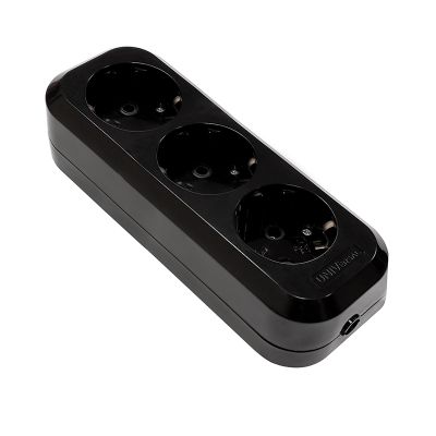 Колодка UNIVersal (1307) 3 места З/К черная