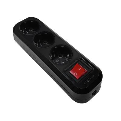 Колодка UNIVersal (1310) 3 места З/К выкл. черная