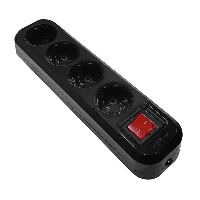 Колодка UNIVersal (1403) 4 места З/К выкл. черная