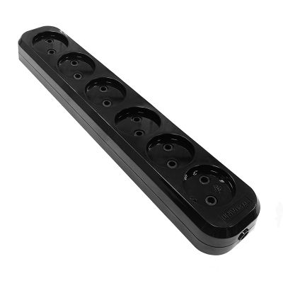 Колодка UNIVersal (2239) 6 мест черная