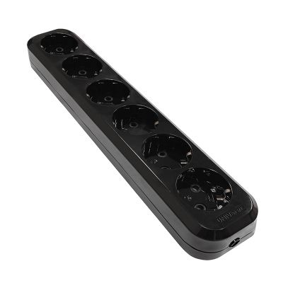 Колодка UNIVersal (2240) 6 мест З/К черная