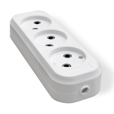 Колодка IONICH (1518) 3 места белая