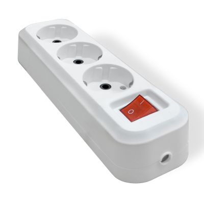 Колодка IONICH (1523) 3 места З/К выкл. белая