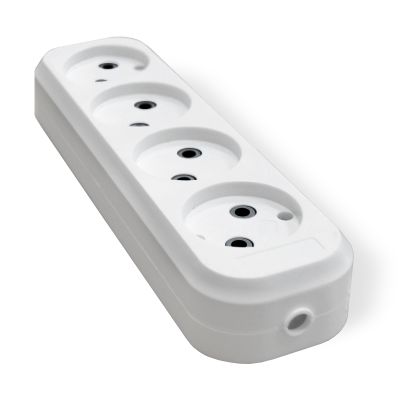 Колодка IONICH (1519) 4 места белая