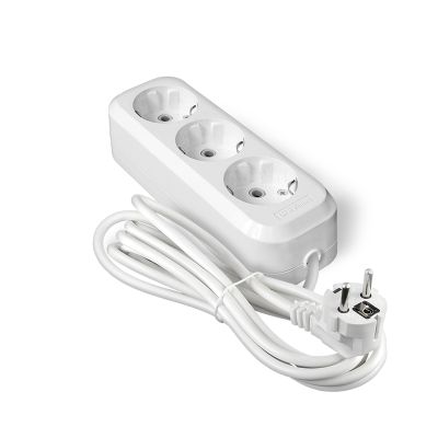 Удлинитель бытовой UNIVersal E-303А (1723) 3 места 5м З/К 3680Вт 16А белый ПВС 3*1,5мм