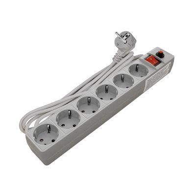 Сетевой фильтр UNIVersal (967U-5003) 6 мест 3м З/К выкл. серый ПВС 3*0,75