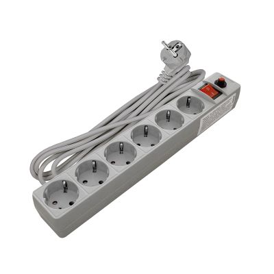 Сетевой фильтр UNIVersal (967U-5007) 6 мест 7м З/К выкл. серый ПВС 3*0,75