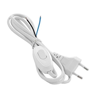 Шнур для бра UNIVersal (А1060) белый с выключателем и вилкой 1,7м ШВВП 2*0,75 