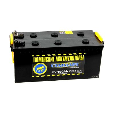 Аккумулятор 6СТ-190L "Тюмень-STANDARD" зал. рос. пол. болт (Тюменский АЗ) 