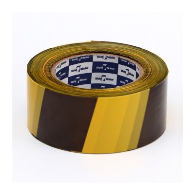 Лента оградительная 50 мм х 200 м чёрно-жёлтая без и/у Klebebander арт. 520Y