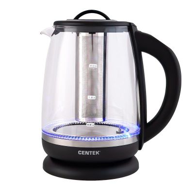 Электрочайник CENTEK CT- 0017, 2200 Вт, 2,0 л, прозрачный