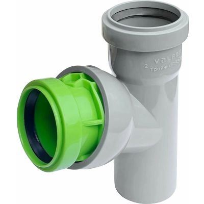 Тройник регулируемый ПП для внутренней канализации D=50 мм, угол 45-88°, Valfex, Владимирская обл.