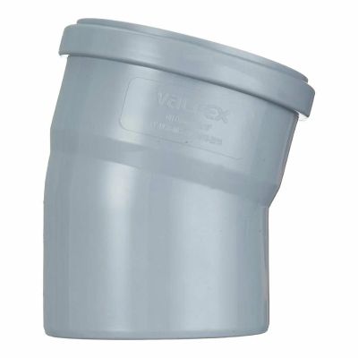 Отвод ПП для внутренней канализации D=110 мм, угол 15°, Valfex, Владимирская обл.