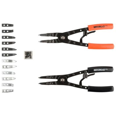 Съёмник PRO (набор с насадками 6 шт.) разжим/зажим стопорных колец ("АвтоDЕЛО") 30426 (щипцы сжимные / разжимные)